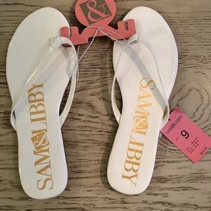 New white flip flops